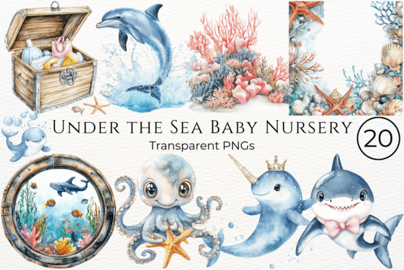 Download Under the Sea Baby Nursery Clipart - Baby Collection