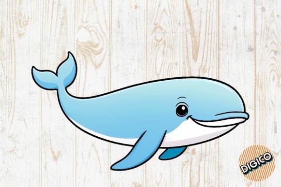 Download Cute Cartoon Ocean Baby Whale - Baby Collection
