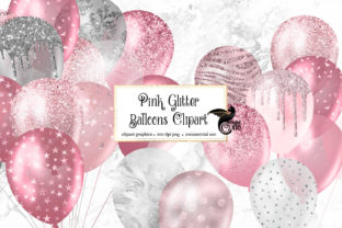 Download Pink Glitter Balloons Clipart - Glitter Collection