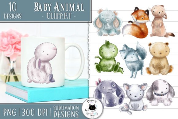Download Cute Baby Animal Clipart | Nursery PNG - Baby Collection