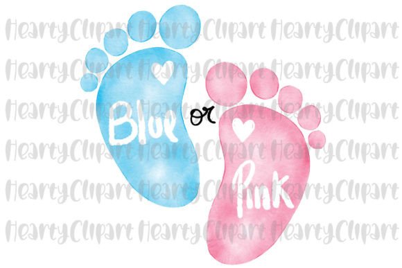 Download Blue or Pink Baby Feet PNG Gender Reveal - Baby Collection
