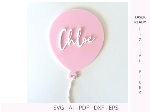 Download Kids &amp; Baby Name Balloon Shape Cut Files - Baby Collection