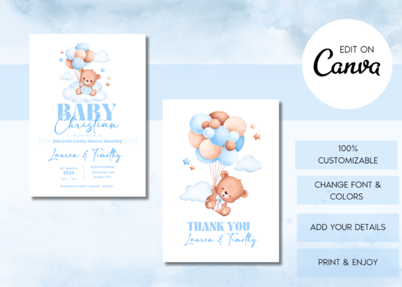 Download Teddy Bear Baby Shower Invitation - Baby Collection