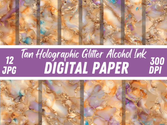 Download Tan Holographic Glitter Alcohol Ink Pape - Glitter Collection