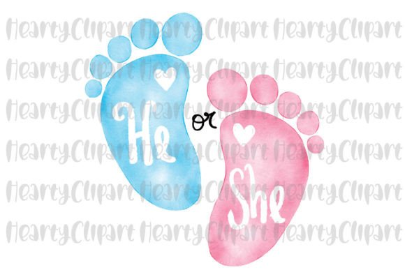 Download He or She Baby Feet Png Gender Reveal - Baby Collection