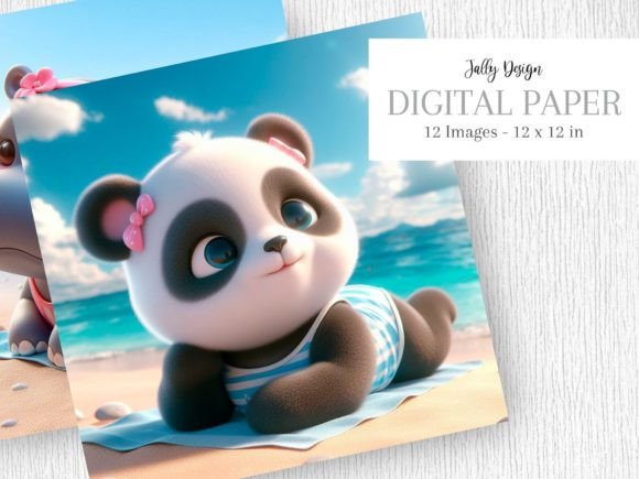 Download Cute Baby Animals Laying on the Beach 8 - Baby Collection