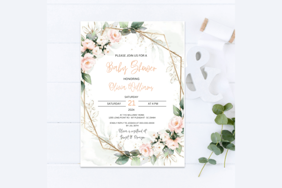Download Elegant Baby Shower Invitation - Baby Collection