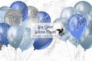 Download Blue Glitter Balloons Clipart - Glitter Collection