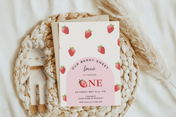 Download Strawberry Baby Shower Invitation Templa - Baby Collection