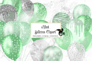 Download Mint Glitter Balloons Clipart - Glitter Collection