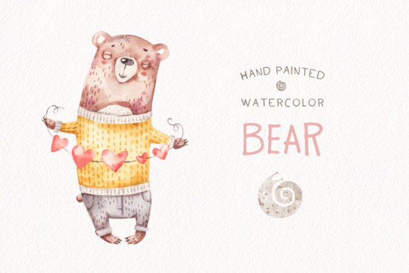Download Baby Boy Bear Watercolor Cute Clipart - Baby Collection