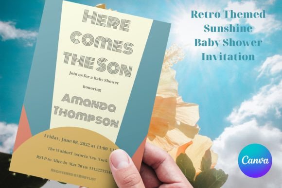 Download Retro Sunshine Baby Shower Invite - Baby shower invite Collection