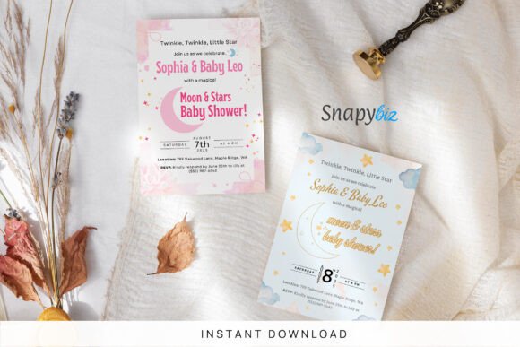 Download Over the Moon Baby Shower Invitation - Baby Collection