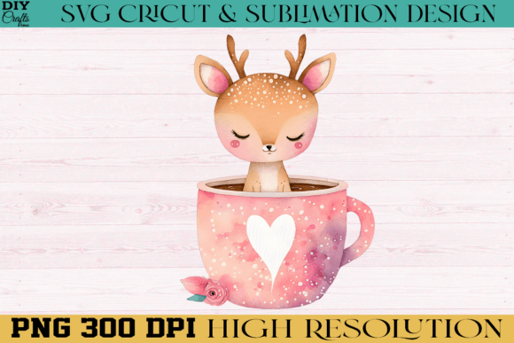 Download Cute Deer PNG Watercolor Design - Cute deer png Collection