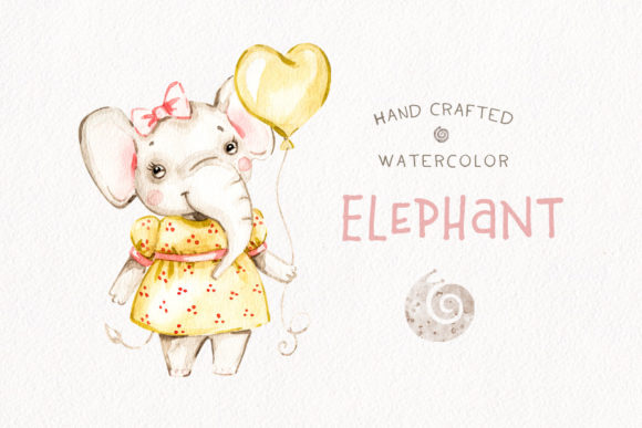 Download Watercolor Cute Baby Elephant Clipart - Baby Collection