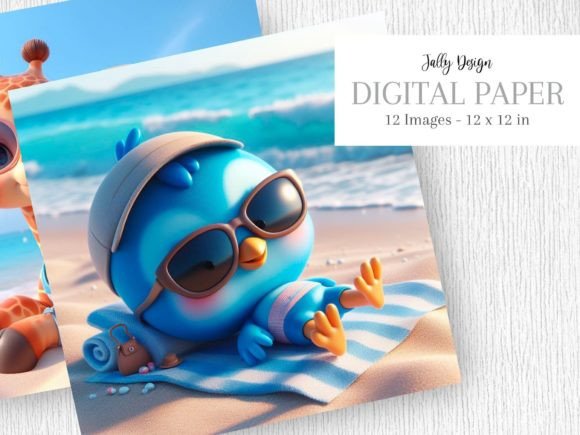 Download Cute Baby Animals Laying on the Beach 9 - Baby Collection