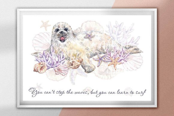 Download Sea Seal Baby Nursery Art Poster Print - Baby Collection