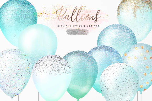 Download Green Glitter Sparkle Balloons Clipart - Glitter Collection