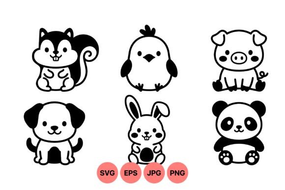 Download Cute Baby Animals SVG Clipart - Baby Collection