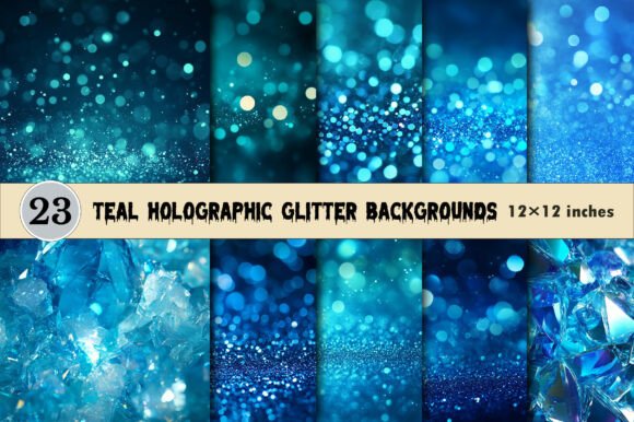 Download Teal Holographic Glitter Backgrounds. - Glitter Collection