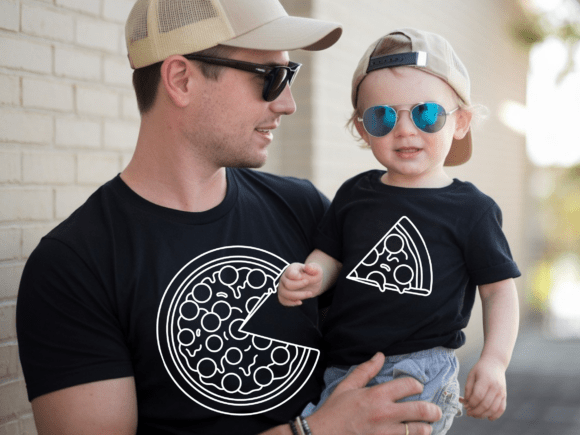 Download Dad Baby Pizza Slice Matching Dad Kids - Baby Collection