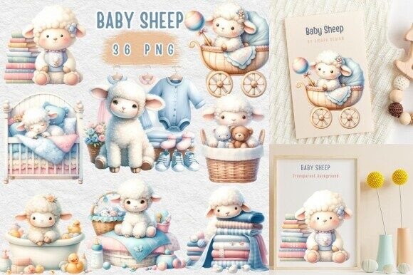 Download Adorable Sheep Baby Shower Decor - Baby Collection
