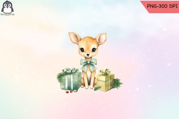 Download Vintage Christmas Cute Deer PNG - Cute deer png Collection