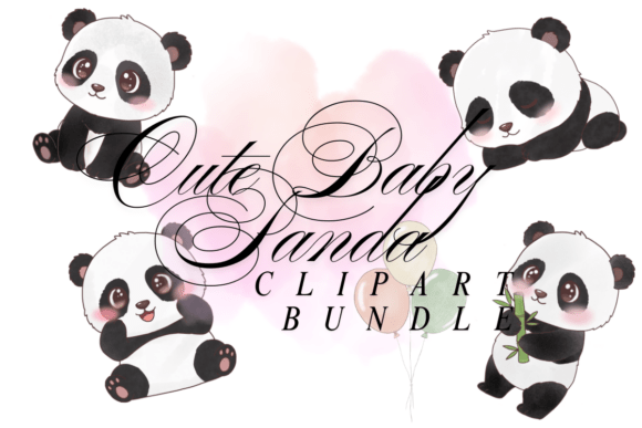 Download Cute Baby Panda Clipart Bundle – Kawaii - Baby Collection