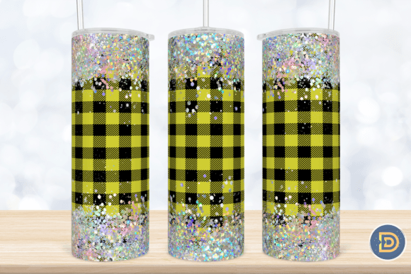 Download Holographic Glitter Plaid Tumbler PNG - Glitter Collection