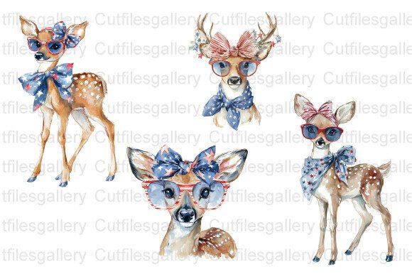 Download Vintage Reindeer 4th of July PNG - Premium Resources