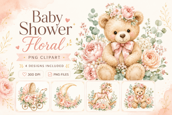 Download Baby Shower Floral PNG Clipart - Baby Collection